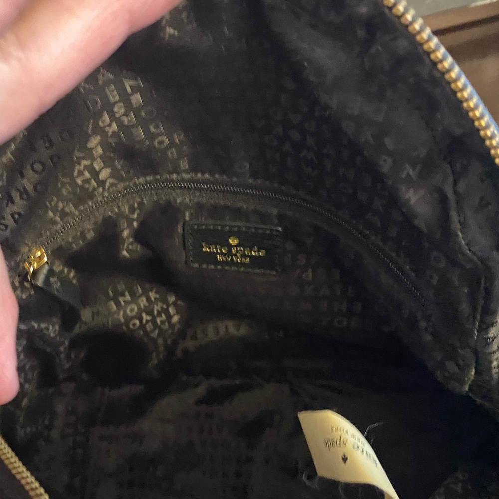 Authentic Kate Spade Black Pebbled Leather Backpack with Gold Hardware - Picture 6 of 8